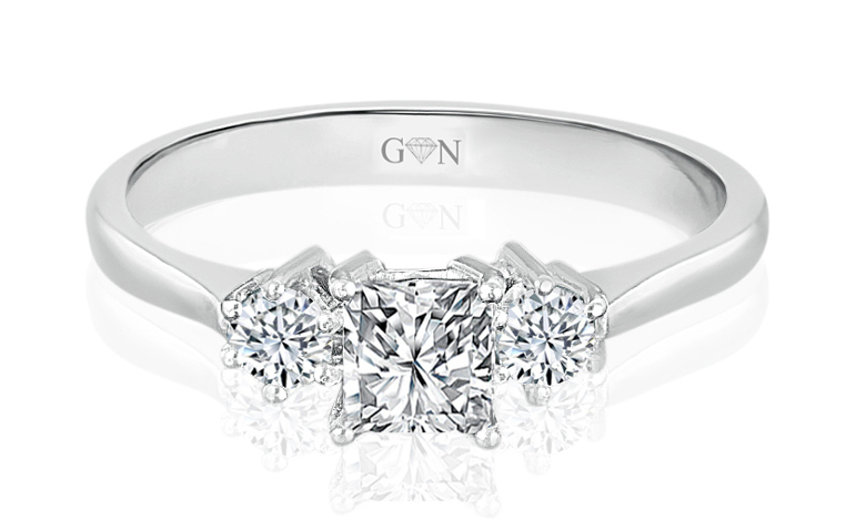Ladies Three Stone Design Engagement Ring - R429 - GN Designer Jewellers
