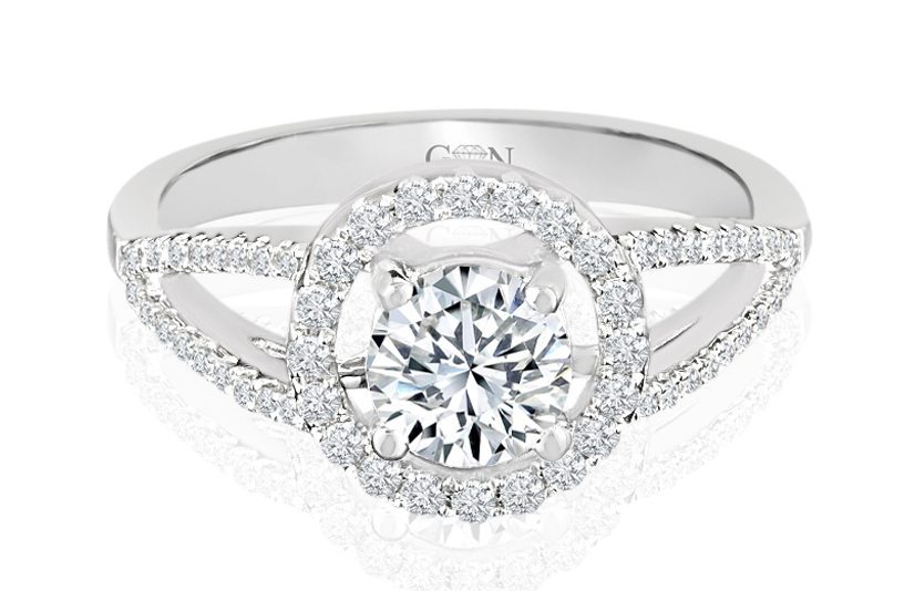 Ladies Halo Design Ring Engagement - R529 - GN Designer Jewellers