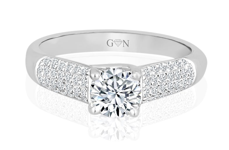 Ladies Multi Set Engagement Ring - R530 - GN Designer Jewellers