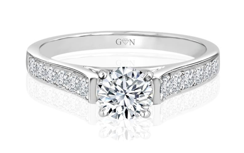 Ladies Multi Set Engagement Ring - R531 - GN Designer Jewellers