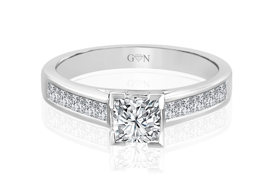 Ladies Multi Set Engagement Ring - R551 - GN Designer Jewellers