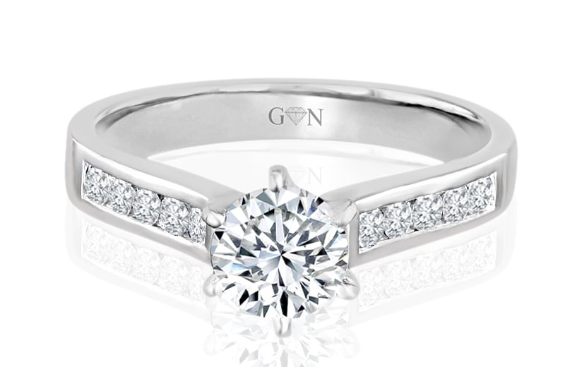 Ladies Multi Set Engagement Ring - R694 - GN Designer Jewellers
