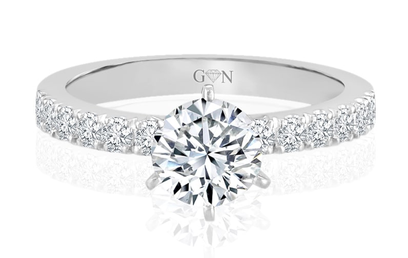 Ladies Multi Set Engagement Ring - R765 - GN Designer Jewellers
