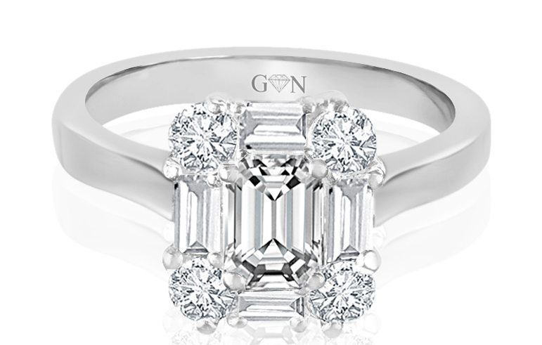 Ladies Halo Design Engagement Ring - R770 - GN Designer Jewellers