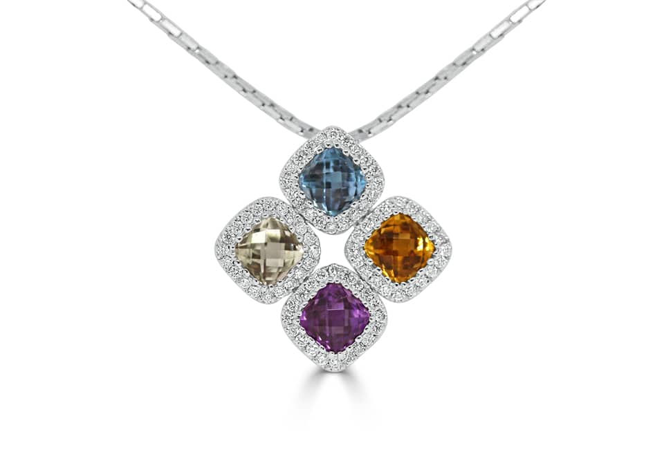 Ladies Diamond Pendant - DP285 - GN Designer Jewellers