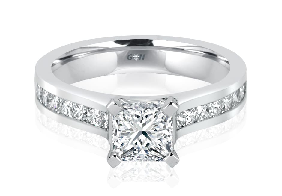 Ladies Solitaire Multi Band Engagement Ring - R1052 - GN Designer Jewellers