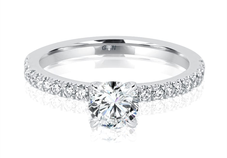Ladies Solitaire Multi Band Engagement Ring - R1089 - GN Designer Jewellers