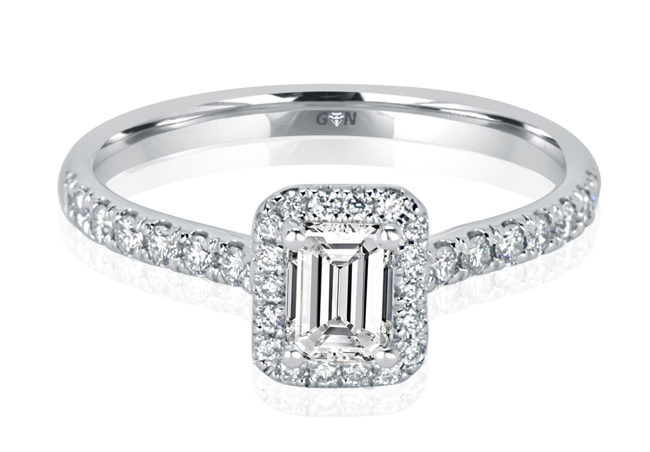 Ladies Halo Design Engagement Ring - R1122 - GN Designer Jewellers