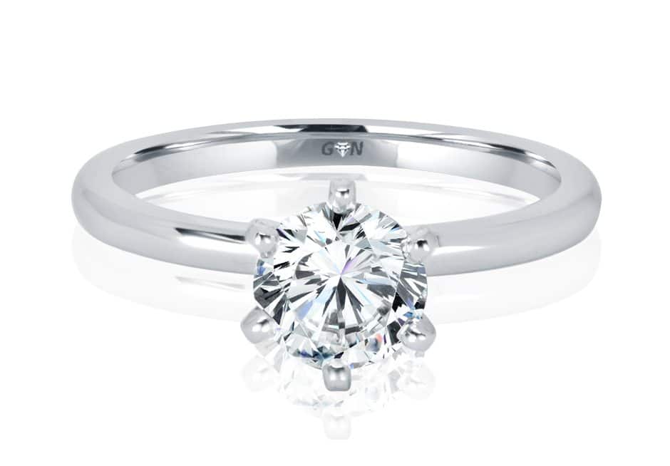 Ladies Solitaire Engagement Ring - R1167 - GN Designer Jewellers