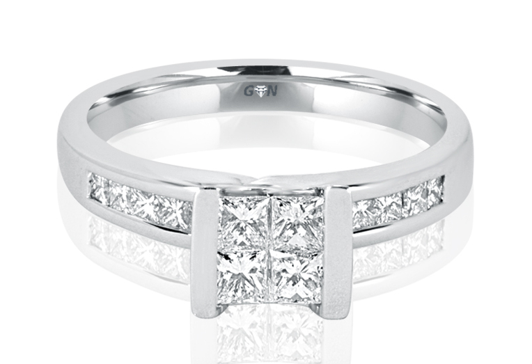 Ladies Solitaire Multi Band Engagement Ring - R477 - GN Designer Jewellers