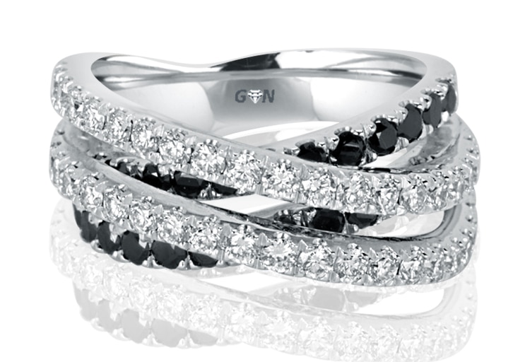 Ladies Multi Set Design Engagement Ring - R856 - GN Designer Jewellers
