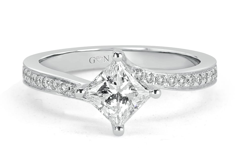 Ladies Solitaire Engagement Ring - R1118 - GN Designer Jewellers
