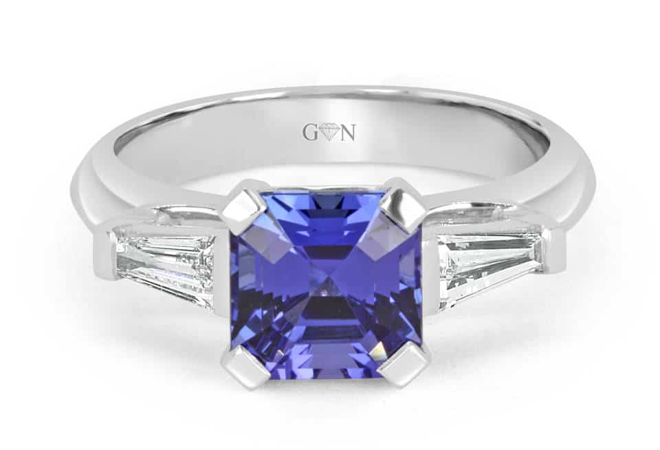 Ladies Coloured Stone Design Engagement Ring – R1070 - GN Designer Jewellers